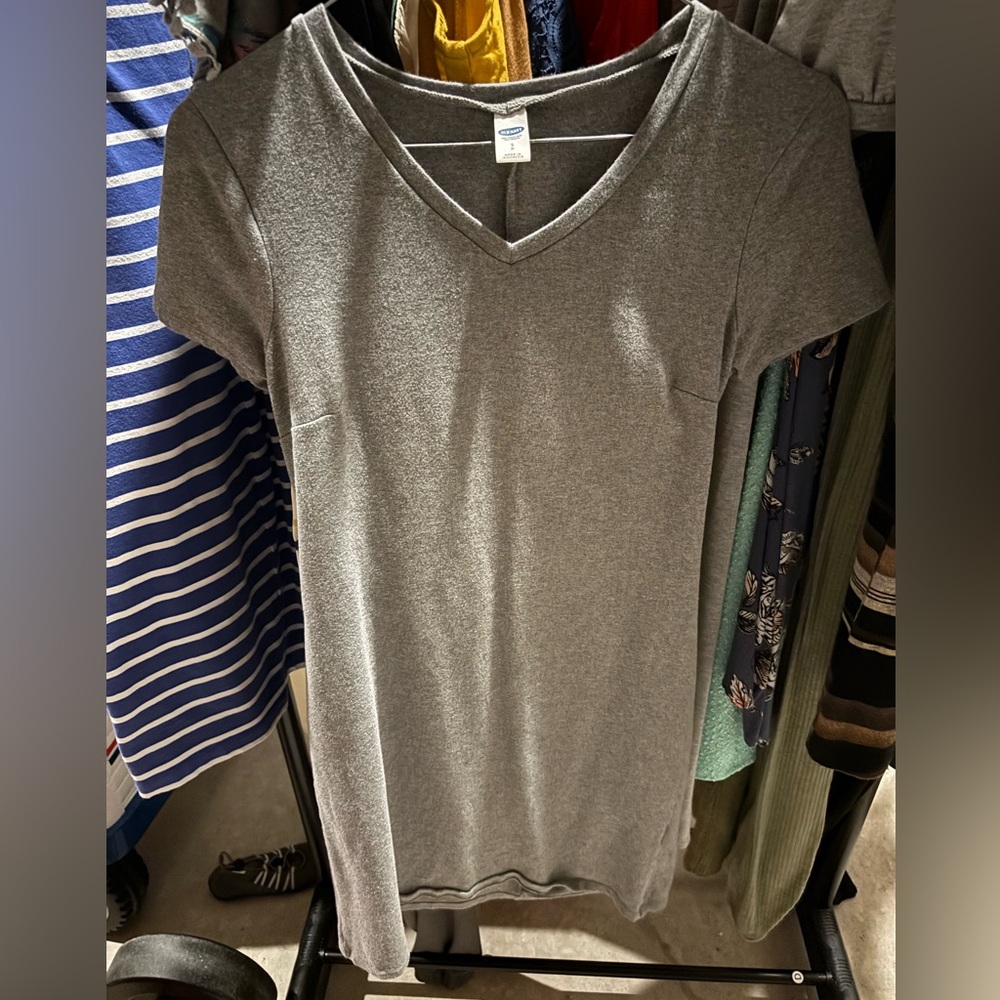 Old Navy Charcoal V-Neck Dress